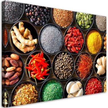 Quadro su tela, Erbe spezie per la cucina - 60x40