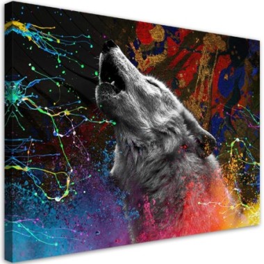 Quadro su tela, Wolf Animal Nature - 60x40