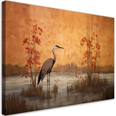 Canvas print, Oriental crane - 60x40