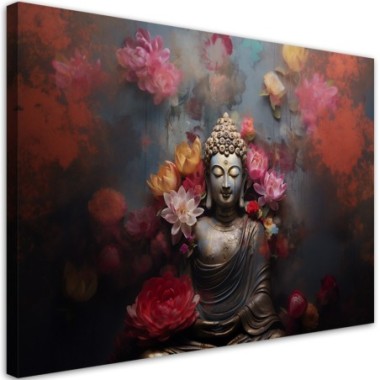 Canvas print, Buddha Zen Flowers Abstract - 60x40