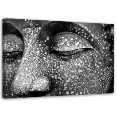 Quadro su tela, Buddha Zen Spa Grigio - 60x40