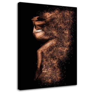 Quadro su tela, Donna in polvere d'oro - 40x60