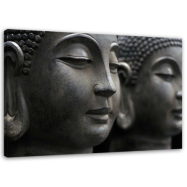 Quadro su tela, Buddha Zen Wellnes Spa Grigio - 60x40
