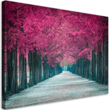 Quadro su tela, Avenue of Pink Trees - 60x40