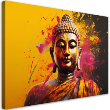 Canvas print, Buddha on abstract background - 60x40