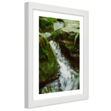 Quadro con cornice, Fiume impetuoso - 40x60