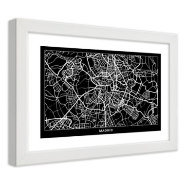 Quadro con cornice, Piano regolatore di Madrid - 60x40
