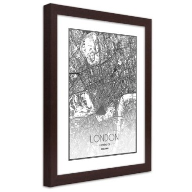 Quadro con cornice, Piano regolatore di Londra - 40x60