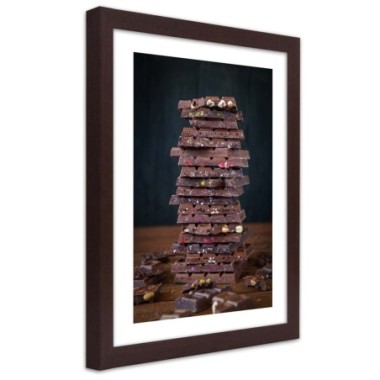 Quadro con cornice, Torre di cioccolato da dessert -...