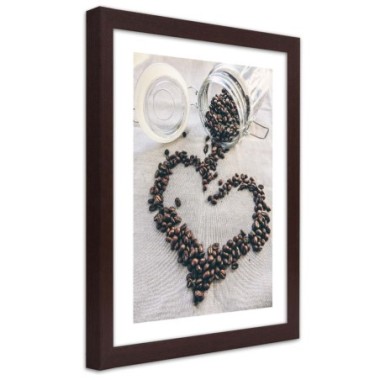 Quadro con cornice, Amore per il caffÃ¨ - 40x60