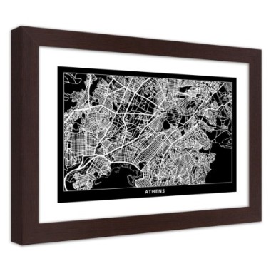 Quadro con cornice, Carta della cittÃ  di Atene - 60x40
