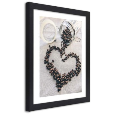 Quadro con cornice, Amore per il caffÃ¨ - 40x60