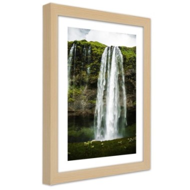 Quadro con cornice, Cascata nel verde delle montagne...