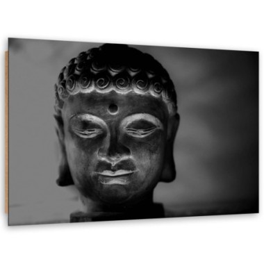 Quadro deco panel, Testa illuminata di Buddha - 60x40