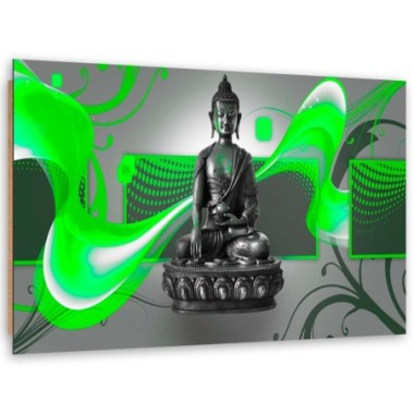 Quadro deco panel, Figura di Buddha - astratto - 60x40