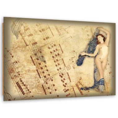 Quadro deco panel, Donna nuda con foulard - 60x40