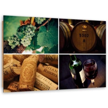 Quadro deco panel, Vino e uva - 60x40