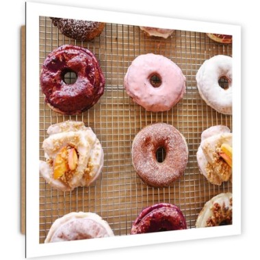 Quadro deco panel, Deliziose ciambelle - 50x50