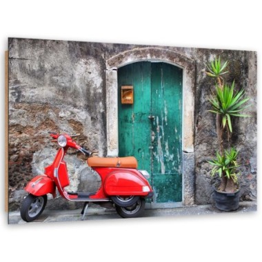 Quadro deco panel, Scooter rosso - 60x40