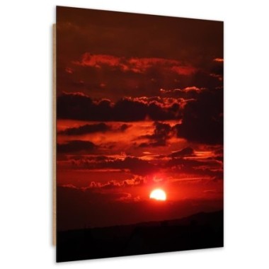 Quadro deco panel, Tramonto rosso - 40x60