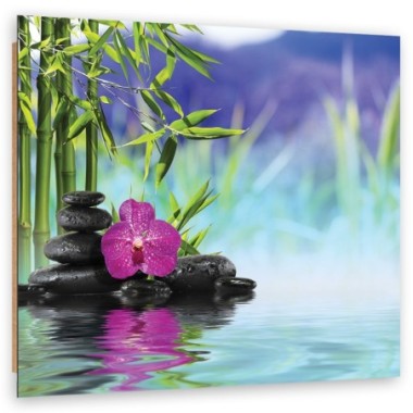 Quadro deco panel, Pietre sull'acqua zen - 50x50