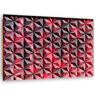 Quadro deco panel, Geometria rossa - 60x40