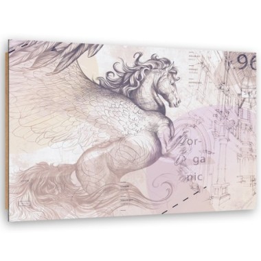 Quadro deco panel, Astrazione di pegasus alata - 60x40