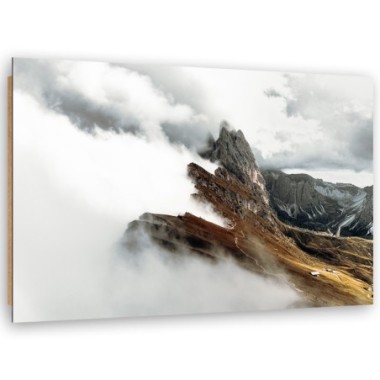 Quadro deco panel, Mountain Peak tra le nuvole - 60x40