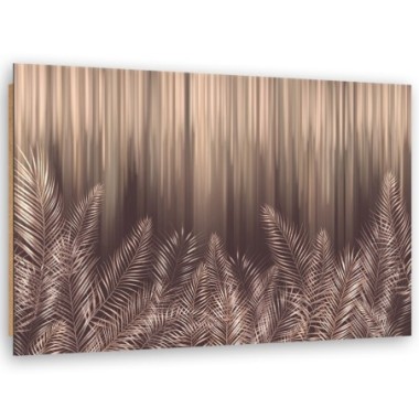 Quadro deco panel, Foglie esotiche di palma 3D - 60x40