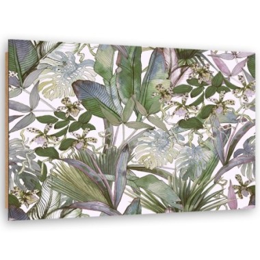 Quadro deco panel, Foglie tropicali di Monster - 60x40