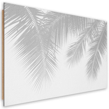 Quadro deco panel, Foglie di palma grigia - 60x40