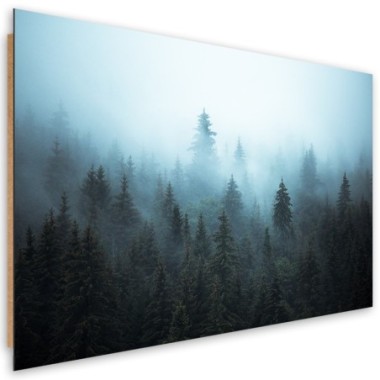 Quadro deco panel, Foresta nella nebbia - 60x40