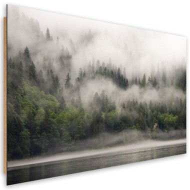 Quadro deco panel, Foresta nella nebbia - 60x40
