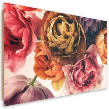 Quadro deco panel, Un bouquet di fiori colorati - 60x40