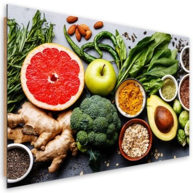 Quadro deco panel, Composizione di verdure e frutta...