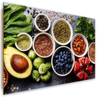 Quadro deco panel, Verdure fresche e frutta - 60x40