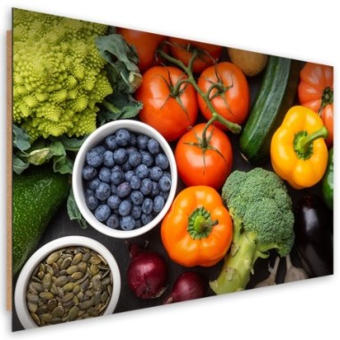 Quadro deco panel, Verdure fresche e frutta - 60x40