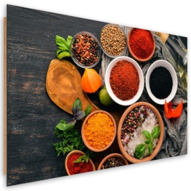 Quadro deco panel, Spezie fresche in cucina - 60x40
