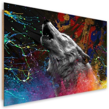 Quadro deco panel, Wolf Animal Nature - 60x40