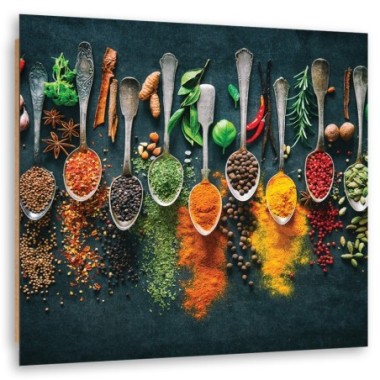 Quadro deco panel, Erbe spezie per la cucina - 50x50