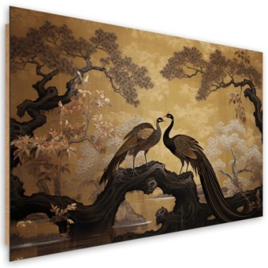Deco panel picture, Peacock Bonsai Tree - 60x40