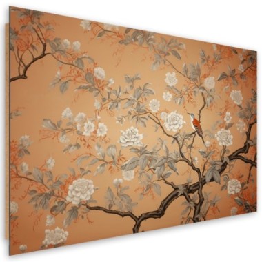 Deco panel picture, Bird Tree Chinoiserie - 60x40