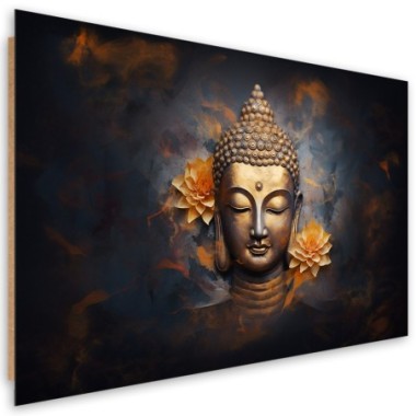 Deco panel picture, Gold Buddha abstract - 60x40