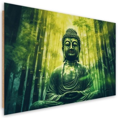Deco panel picture, Buddha and Zen bamboos - 60x40