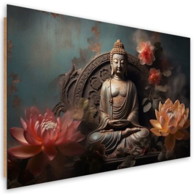 Deco panel picture, Buddha Zen Flowers - 60x40