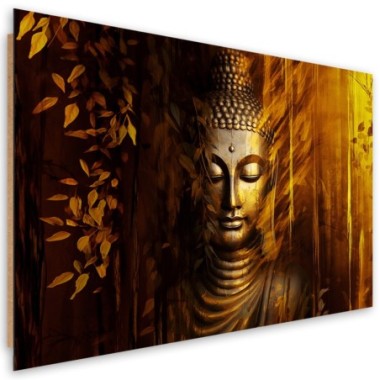Deco panel picture, Golden Buddha - 60x40