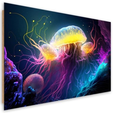 Deco panel print, Jellyfish underwater - 60x40