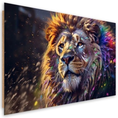 Deco panel print, Lion Animal Abstraction - 60x40