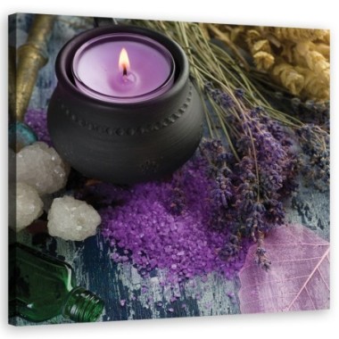Quadro su tela, Candela Violet Zen Spa - 60x60
