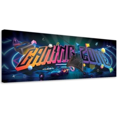 Quadro su tela, Iscrizione della zona di gioco - 90x30